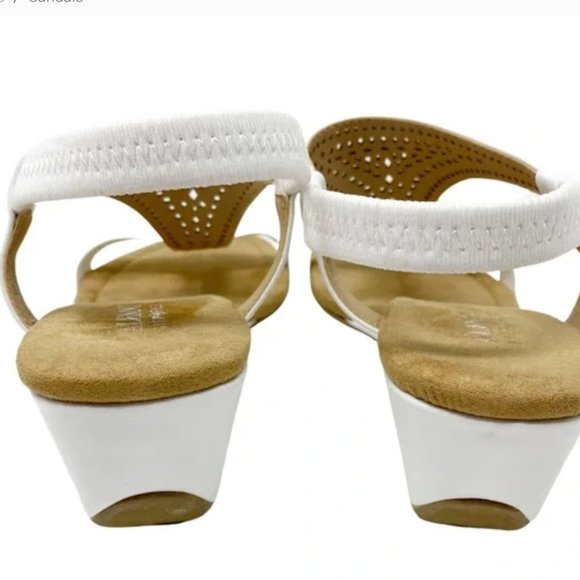 Alfani Womens Vacanzaa White Wedge Sandals Size 5.5 - Picture 3 of 5